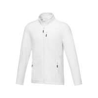 Мужская флисовая куртка Amber на молнии из переработанных материалов по стандарту GRS, белый