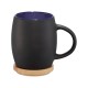Купить Керамическая чашка Hearth с деревянной крышкой-костером, черный/синий с нанесением логотипа