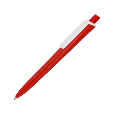 Купить Ручка пластиковая трехгранная шариковая Lateen, красный/белый с нанесением
