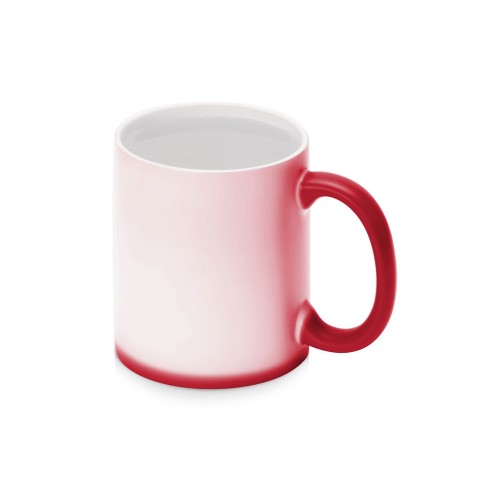 Купить Кружка-хамелеон Magic матовая, красный/белый с нанесением логотипа