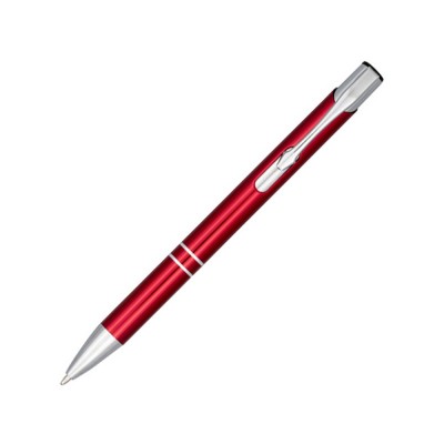 Купить Кнопочная шариковая ручка Moneta из анодированного алюминия, синие чернила, красный с нанесением