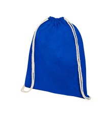 Рюкзак со шнурком Tenes из хлопка плотностью 140 г/м2, синий