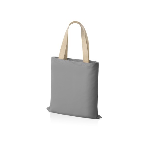 Купить Сумка для шопинга Steady из хлопка с парусиновыми ручками, 260 г/м2, серый с нанесением логотипа