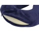 Купить Подушка Basic из микрофибры с эффектом памяти U-shape, синий (P) с нанесением логотипа