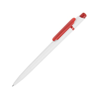 Купить Ручка шариковая Этюд, белый/красный с нанесением логотипа