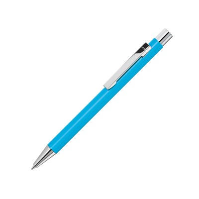 Купить Ручка шариковая металлическая Straight SI, голубой с нанесением