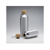 Купить Бутылка GELDA алюминиевая с бамбуковой крышкой, 400 мл, серебристый/натуральный с нанесением логотипа