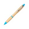 Купить Шариковая ручка Nash из бамбука, натуральный/голубой с нанесением логотипа