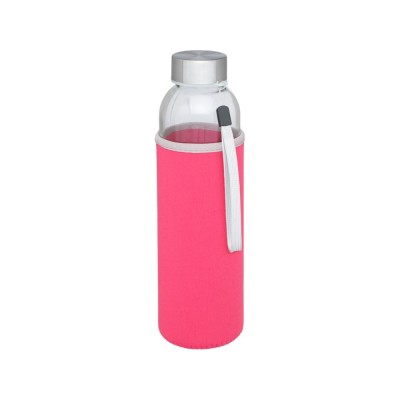 Купить Спортивная бутылка Bodhi из стекла объемом 500 мл, розовый с нанесением