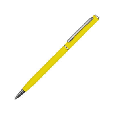Купить Ручка металлическая шариковая Атриум с покрытием софт-тач, желтый с нанесением логотипа