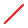 Купить Ручка пластиковая шариковая трехгранная Nook с подставкой для телефона в колпачке, красный/белый с нанесением логотипа