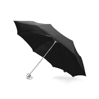 Купить Зонт складной Tempe, механический, 3 сложения, с чехлом, черный с нанесением логотипа
