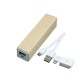 Купить PB-wood1 Универсальное зарядное устройство power bank прямоугольной формы. 2200MAH. Белый с нанесением логотипа