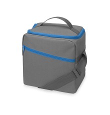 Изотермическая сумка-холодильник Classic c контрастной молнией, серый/голубой