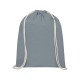 Купить Рюкзак со шнурком Tenes из хлопка плотностью 140 г/м2, серый с нанесением логотипа