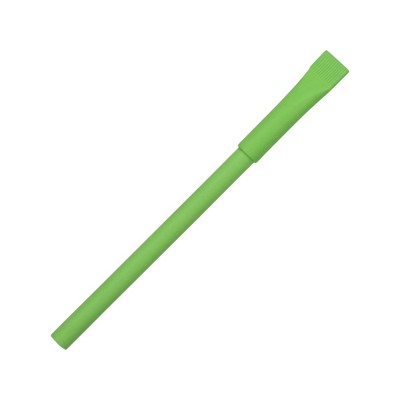 Ручка картонная с колпачком Recycled, зеленое яблоко (Р)