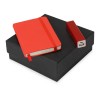 Купить Подарочный набор To go с блокнотом и зарядным устройством, красный с нанесением логотипа