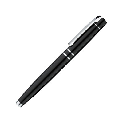 Купить Ручка металлическая роллер VIP R, черный с нанесением логотипа