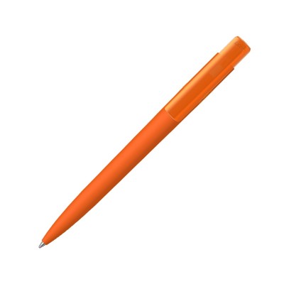 Шариковая ручка RECYCLED PET PEN PRO K transparent GUM soft-touch, оранжевый