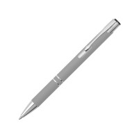 Ручка металлическая шариковая Legend Gum софт-тач, серый
