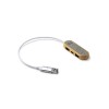 Купить USB-хаб BADOC с корпусом из бамбука и ткани RPET, серый меланж с нанесением логотипа