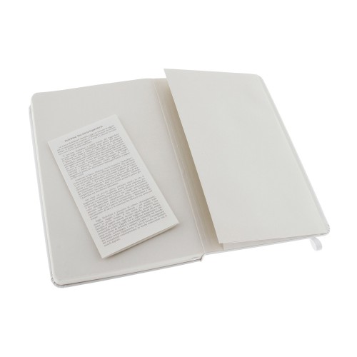 Купить Записная книжка Moleskine Classic (нелинованный) в твердой обложке, Large (13х21см), белый с нанесением логотипа