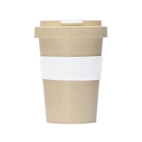 Купить Стакан из пшеничного волокна Flava, белый с нанесением логотипа