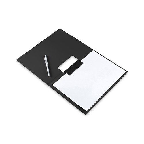 Купить Планшет на магнитах с крышкой из экокожи Favor, черный с нанесением логотипа