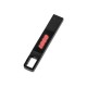 Купить USB 2.0- флешка на 32 Гб c подсветкой логотипа Hook LED, темно-серый, красная подсветка с нанесением логотипа