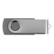 Купить Флеш-карта USB 2.0 8 Gb Квебек, серый с нанесением логотипа