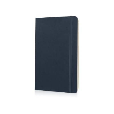 Купить Записная книжка Moleskine Classic Soft (в линейку), Large (13х21см), сапфировый синий с нанесением