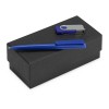 Купить Подарочный набор Qumbo с ручкой и флешкой, синий с нанесением логотипа