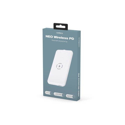 Купить Внешний аккумулятор Rombica NEO Wireless PD White с нанесением логотипа
