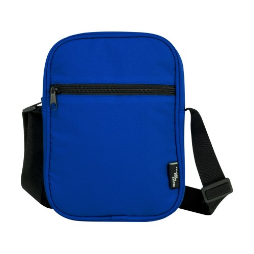 Купить Byron сумка через плечо из переработанных материалов по стандарту GRS объемом 2 л - Ярко-синий с нанесением логотипа