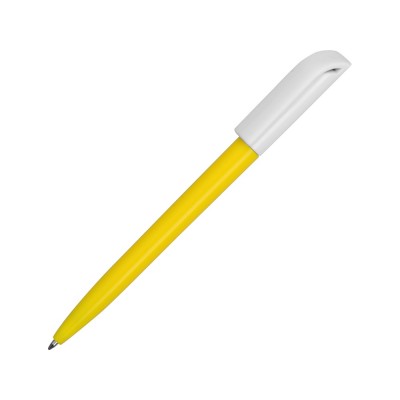 Купить Ручка пластиковая шариковая Миллениум Color BRL, желтый/белый с нанесением