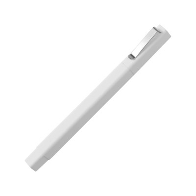 Купить Ручка шариковая пластиковая Quadro Soft, квадратный корпус с покрытием софт-тач, белый с нанесением логотипа