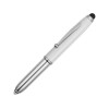 Купить Ручка-стилус шариковая Xenon, белый, синие чернила с нанесением логотипа