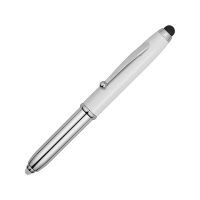 Купить Ручка-стилус шариковая Xenon, белый, синие чернила с нанесением