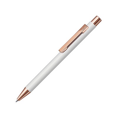 Купить Ручка шариковая металлическая STRAIGHT RO GO, белый/золотистый с нанесением логотипа