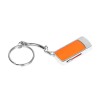 Купить Флешка прямоугольной формы, выдвижной механизм с мини чипом, 8 Гб, оранжевый/серебристый с нанесением логотипа