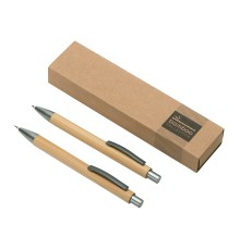 Набор ручка и механический карандаш Tender bamboo, натуральный
