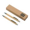 Купить Набор ручка и механический карандаш Tender bamboo, натуральный с нанесением логотипа