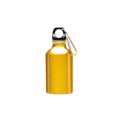 Купить Алюминиевая бутылка с карабином YACA, желтый с нанесением логотипа
