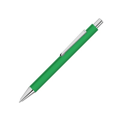 Купить Ручка шариковая металлическая Pyra soft-touch с зеркальной гравировкой, зеленый с нанесением