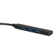 Купить USB-хаб Link с коннектором 2-в-1 USB-C и USB-A, 2.0/3.0, черный с нанесением логотипа