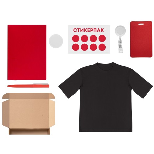 Купить Welcome pack Simple kit, красный с нанесением логотипа