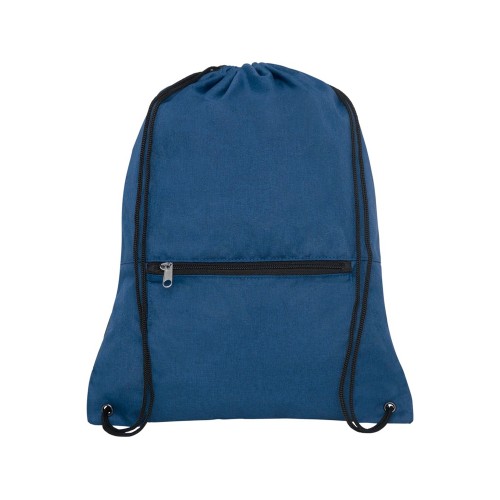 Купить Складной рюкзак со шнурком Hoss, heather navy с нанесением логотипа
