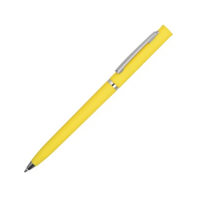 Купить Ручка шариковая Navi soft-touch, желтый с нанесением логотипа