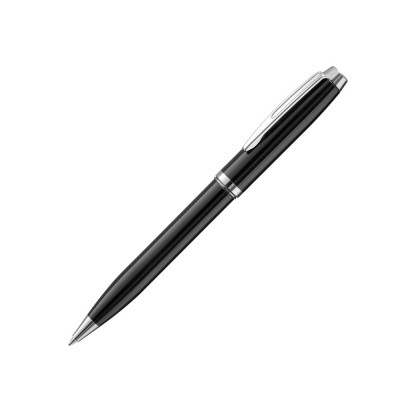 Металлическая шариковая ручка LADY с зеркальной гравировкой, черный
