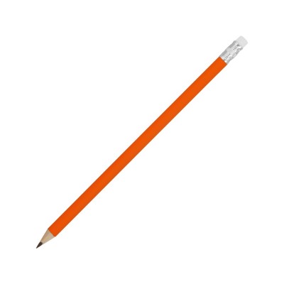 Купить Карандаш Графит, оранжевый с нанесением логотипа